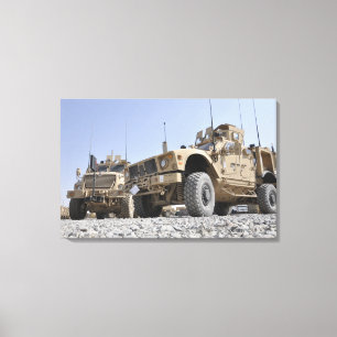 An M-ATV Mine Resistant Ambush Protected vehicl Canvas Print