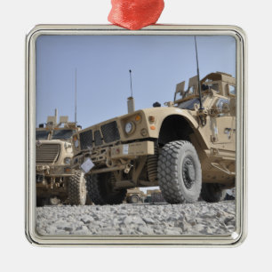 An M-ATV Mine Resistant Ambush Protected vehicl Metal Tree Decoration