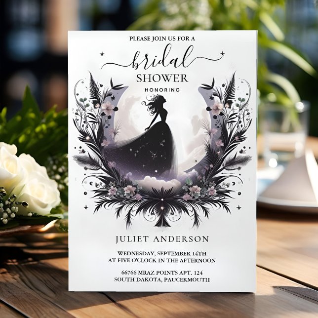 An Magical Dream Mystical Stars Moon Bridal Shower Invitation (Creator Uploaded)