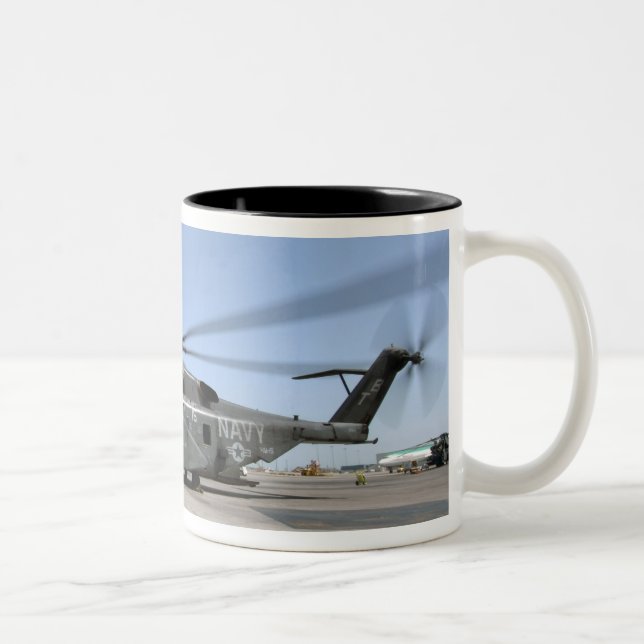 An MH-53E Sea Dragon helicopter Two-Tone Coffee Mug (Right)