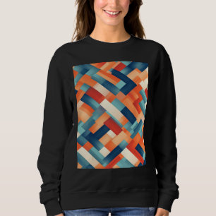 An minimalistic optical abstract oil painting sweatshirt