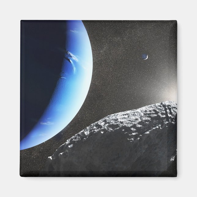 An Neptune's Tiny Moon Hippocamp. Magnet (Front)