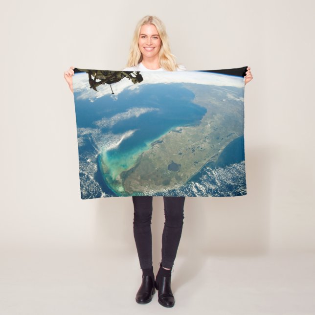 An Oblique Florida, On The Southeastern Coast Fleece Blanket (In Situ)