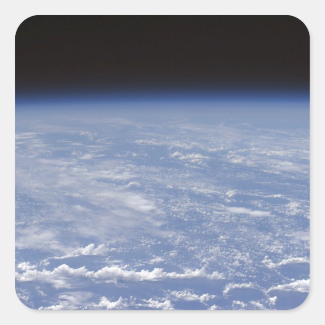 An oblique horizon view of the Earth's atmosphe Square Sticker (Front)