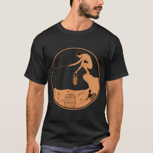 An octopus hiding from a fisherman - Ancient Greek T-Shirt
