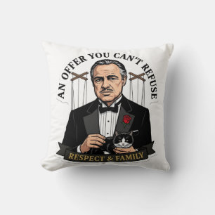 An Offer You Cant Refuse - Classic Noir Mafia Don Cushion