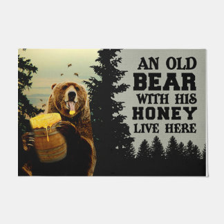 An Old Bear And His Honey Bear Love Here Doormat