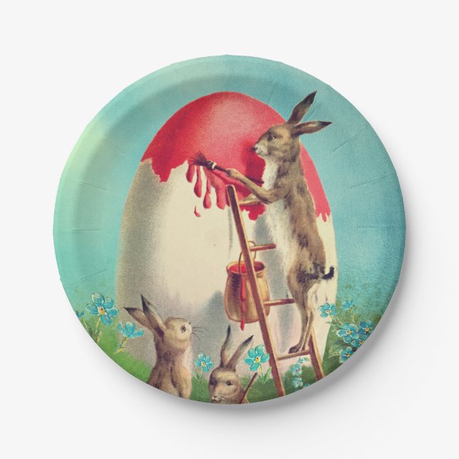 An old beautiful picture of Easter Paper Plate (Front)