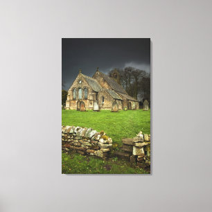 An Old Church Under A Dark Sky Canvas Print