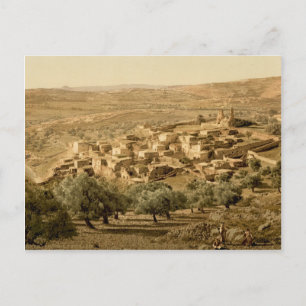 An old coloured photo of Bethany, in the holy land Postcard