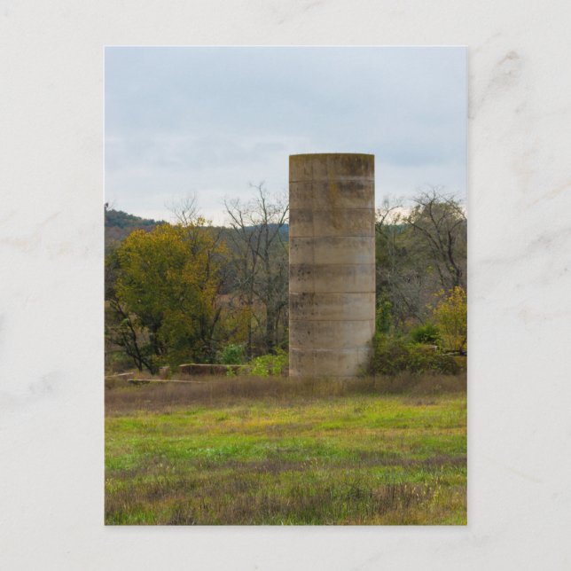 An Old Farm Silo Postcard (Front)