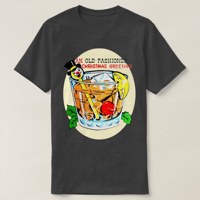 An Old Fashioned Christmas Greeting T-Shirt (Design Front)