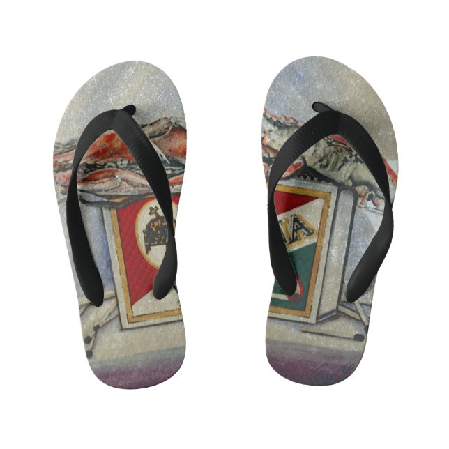 An Old Flame Kid's Jandals (Footbed)