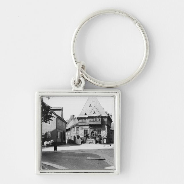 An old Hotel in the Town Square, Goslar, c.1910 Key Ring (Front)