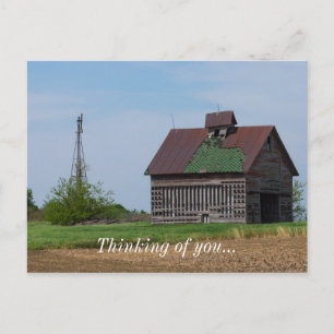 An Old Illinois Barn Postcard