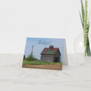 An Old Illinois Barn Thank You Card