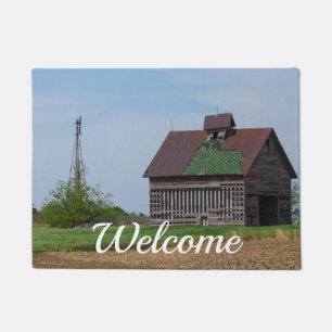 An Old Illinois Barn Welcome Doormat