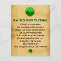 An Old Irish Blessing For Luck Parchment