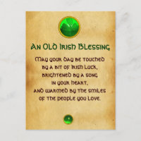 An Old Irish Blessing For Luck Parchment