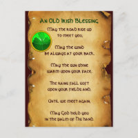 An Old Irish Blessing Parchment
