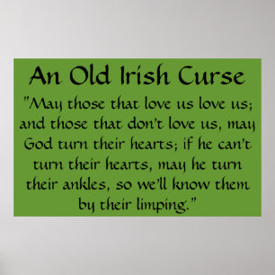 An Old Irish Curse Poster