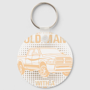 An Old Man Dodge Ram Key Ring