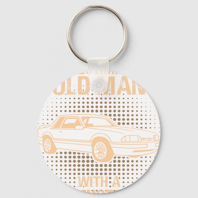 An Old Man Ford Mustang 1993 Lx Key Ring (Front)