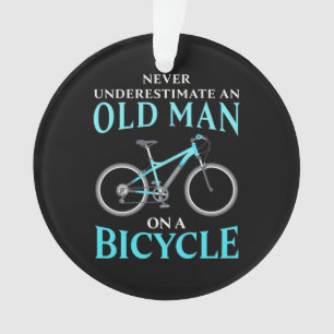 An Old Man On A Bicycle Ornament