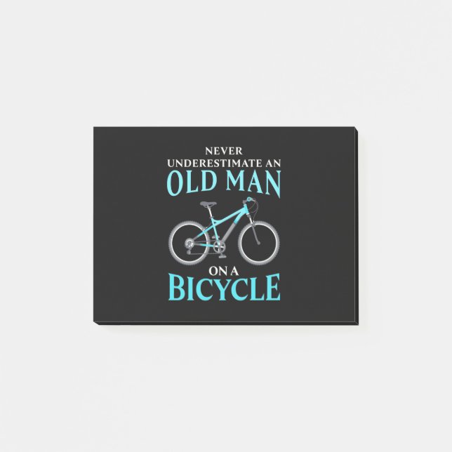An Old Man On A Bicycle Post-it Notes (Front)