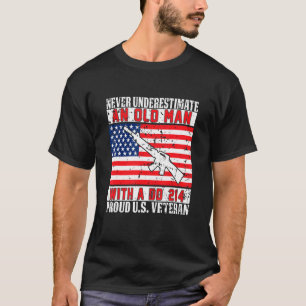 An Old Man With A Dd 214 U S Veteran T-Shirt