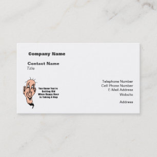 An Old Man's Happy Hour Business Card