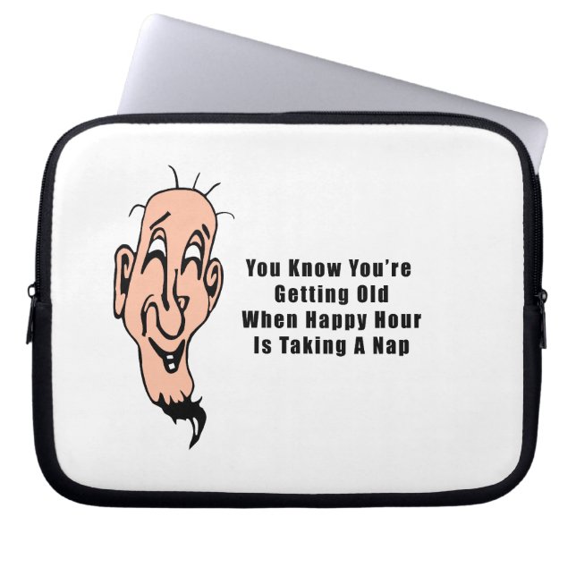 An Old Man's Happy Hour Laptop Sleeve (Front)