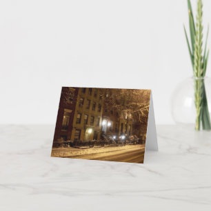 'An Old New York Winter' Holiday Card - Blank
