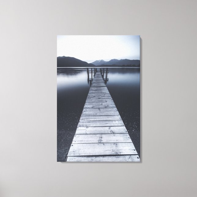 An Old Pier Portrait Canvas Print (Front)