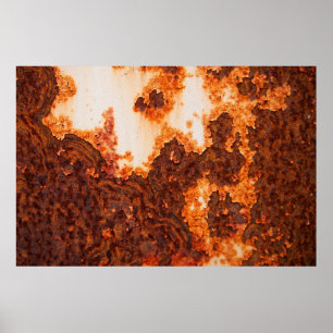 An old rusty stains surface corrosion poster
