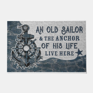 An Old Sailor And His Anchor Doormat
