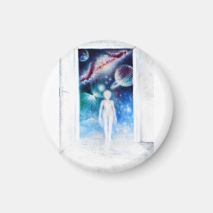 An open door to the universe square magnet