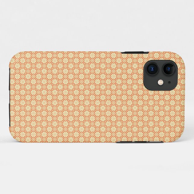 an orange and white background with a pattern Case-Mate iPhone case (Back (Horizontal))