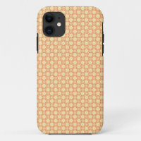 an orange and white background with a pattern