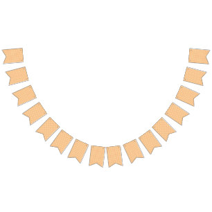 an orange and white background with small squares bunting 