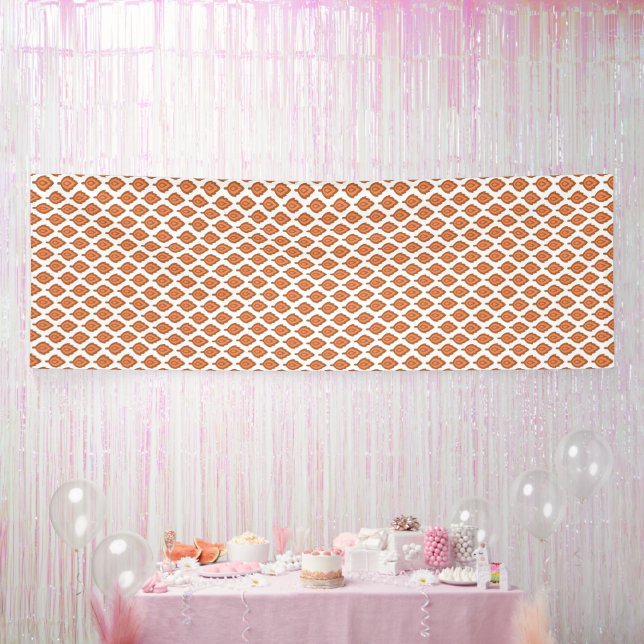  an orange and white geometric pattern banner (Party)
