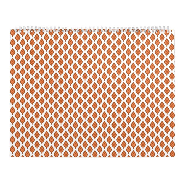  an orange and white geometric pattern calendar (Cover)