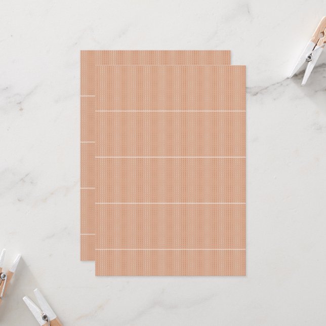 an orange and white geometric pattern invitation (Front/Back In Situ)