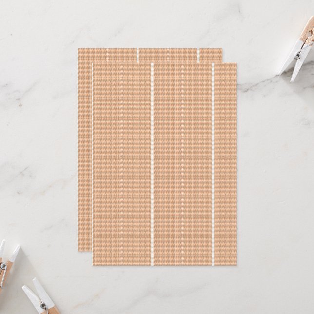 an orange and white pattern on a white background invitation (Front/Back In Situ)
