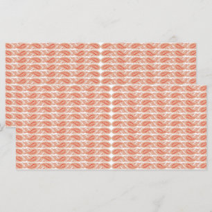 an orange and white pattern on a white background menu
