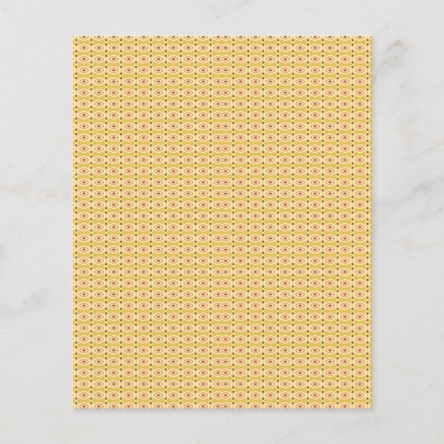 an orange and yellow background with circles flyer (Front)