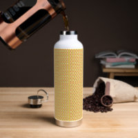 an orange and yellow background with circles