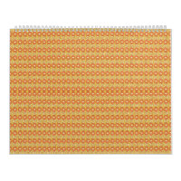 an orange and yellow background with small dots