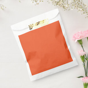 an orange background with a favour bags