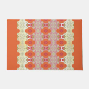An Orange Flowered Doormat